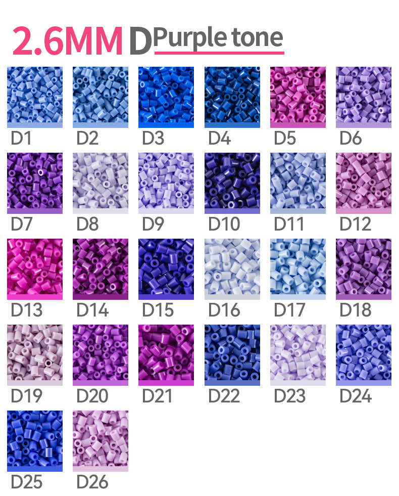 Perler Beads Single Color Refill Pack - 20g (500 pcs), 200+ Colors to Choose